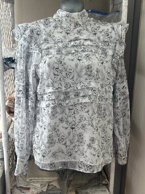 High necked long sleeved Victorian style blouse